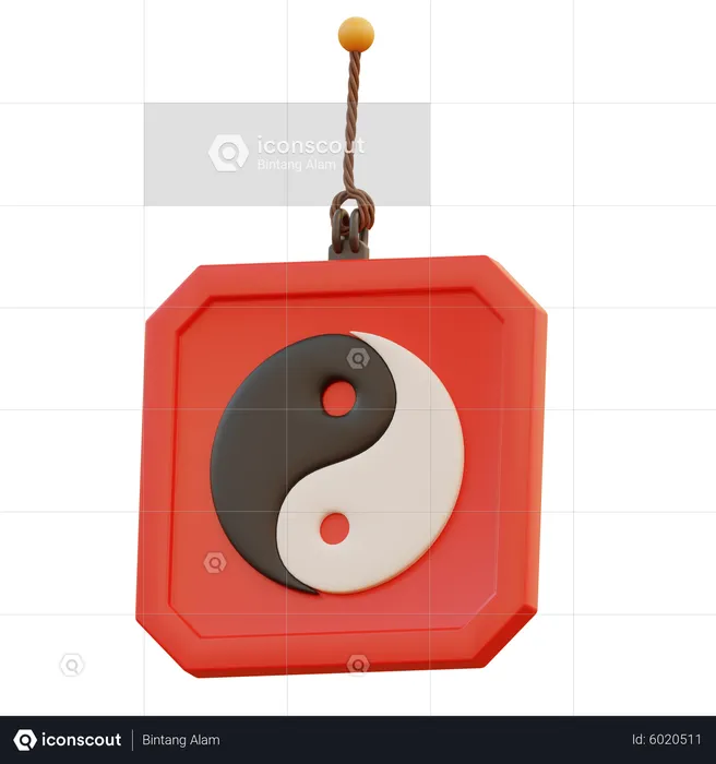 Yin Yang Symbol  3D Icon