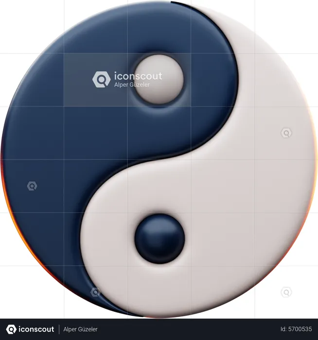 Ying Yang  3D Icon