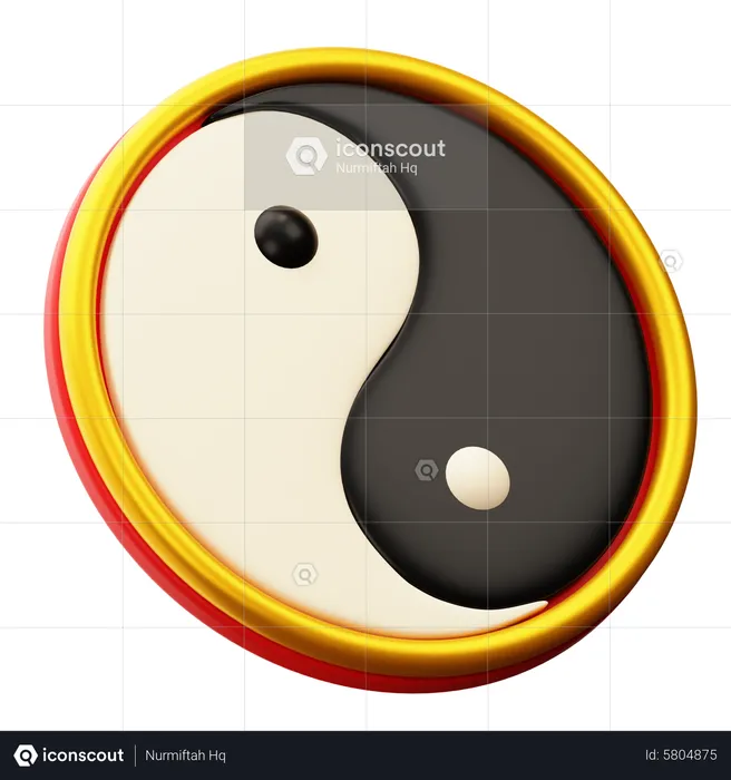 Ying Yang  3D Icon