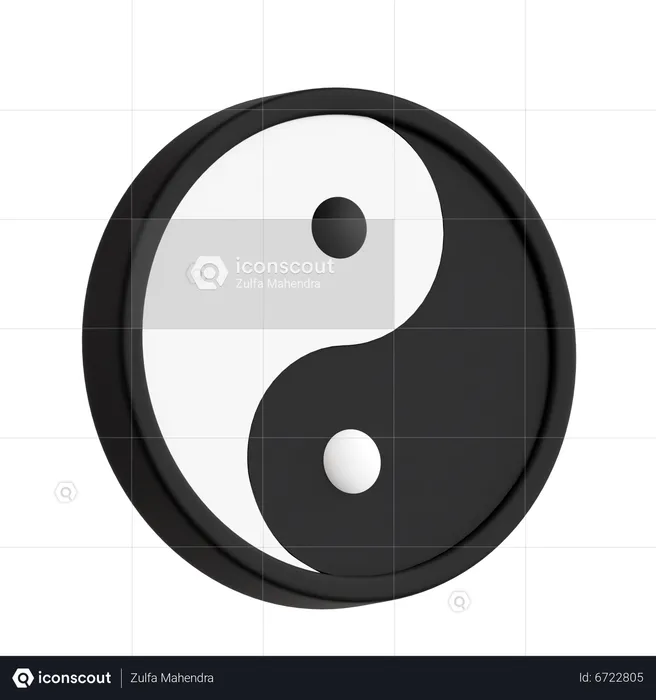 Yin-Yang  3D Icon