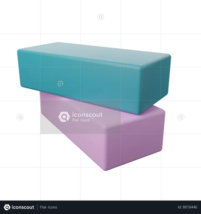 Yoga Block  3D Illustration