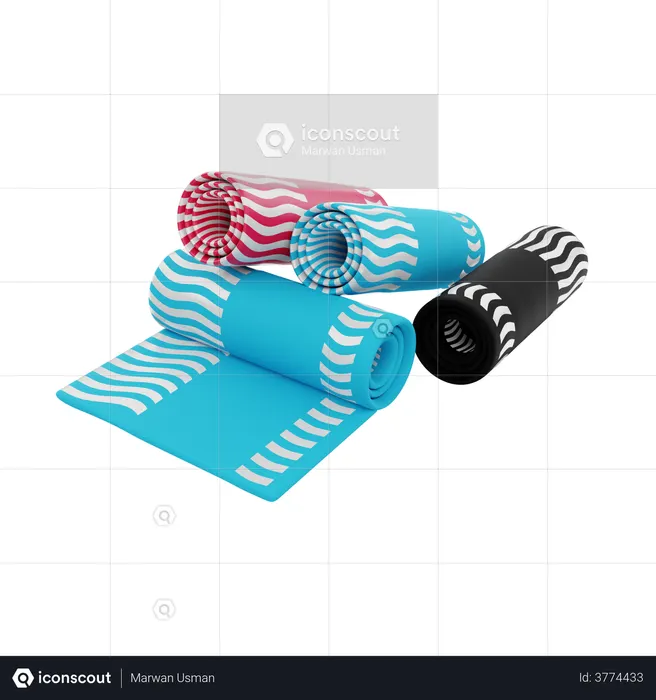 Yoga Mat  3D Icon