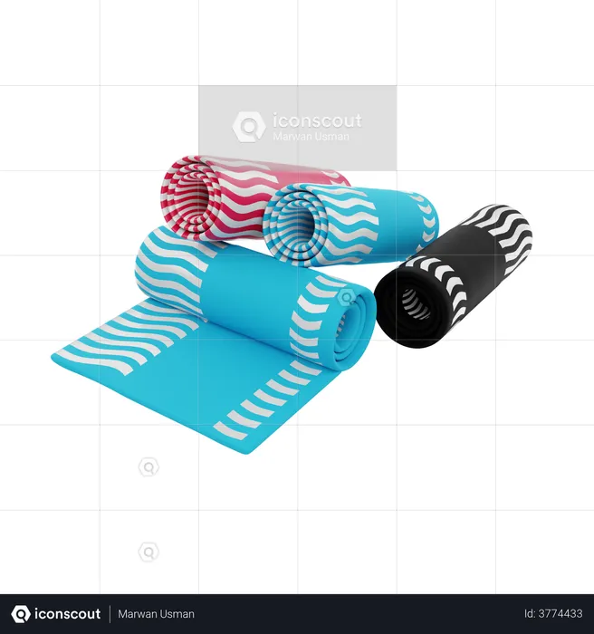 Yoga Mat  3D Illustration