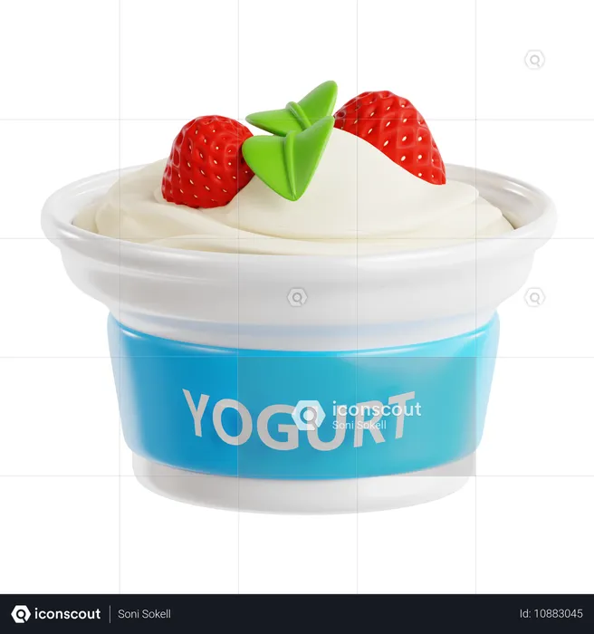 Yoghurt  3D Icon