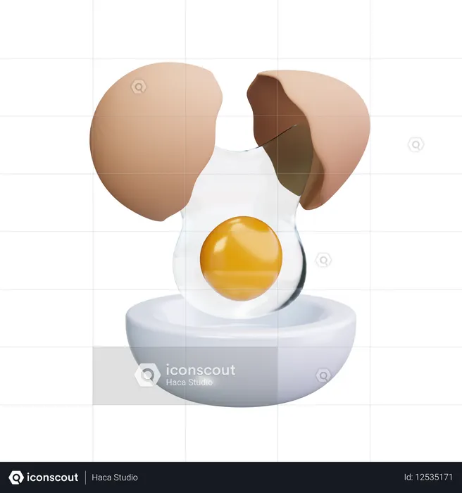 Yolk  3D Icon