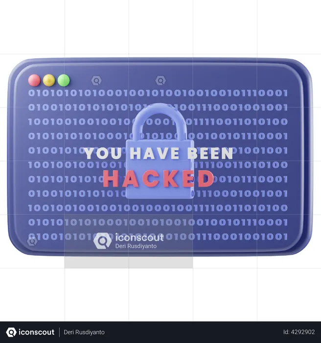 You Have Been Hacked  3D Illustration