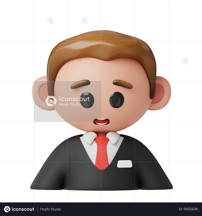 Young businessman  3D Icon