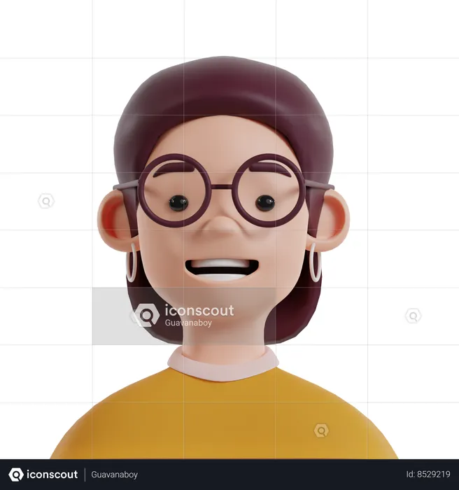 Young Girl  3D Icon