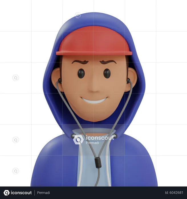 Young Man  3D Icon