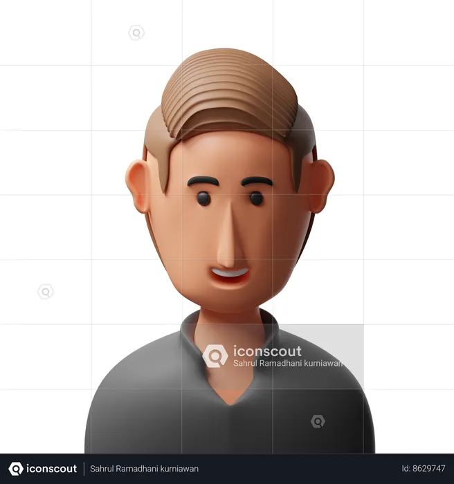 Young man avatar  3D Icon