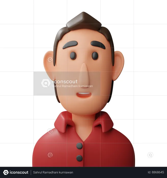 Young man avatar  3D Icon