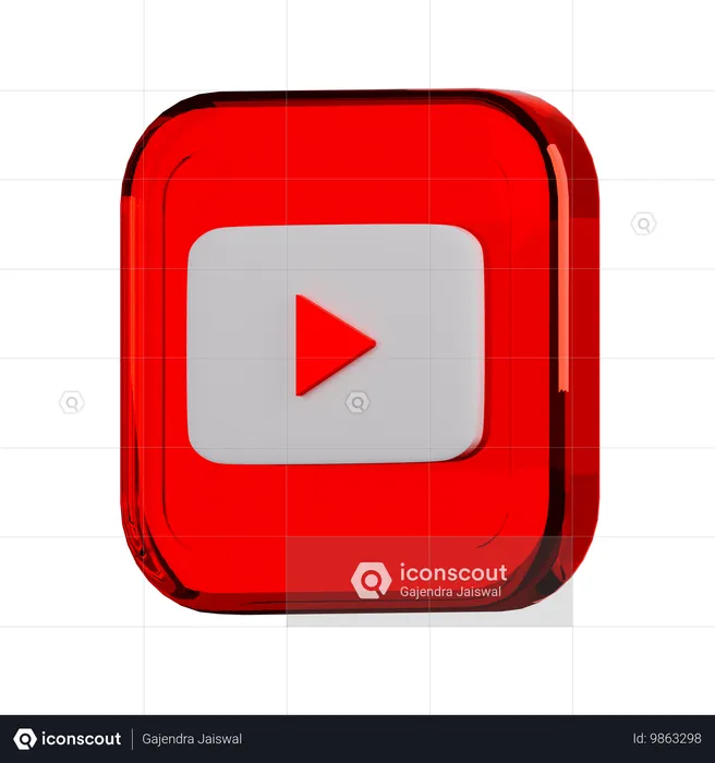 Youtube  3D Icon