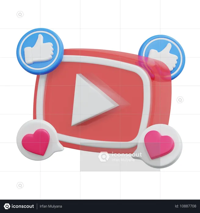 YouTube  3D Icon