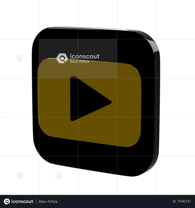 Youtube  3D Icon