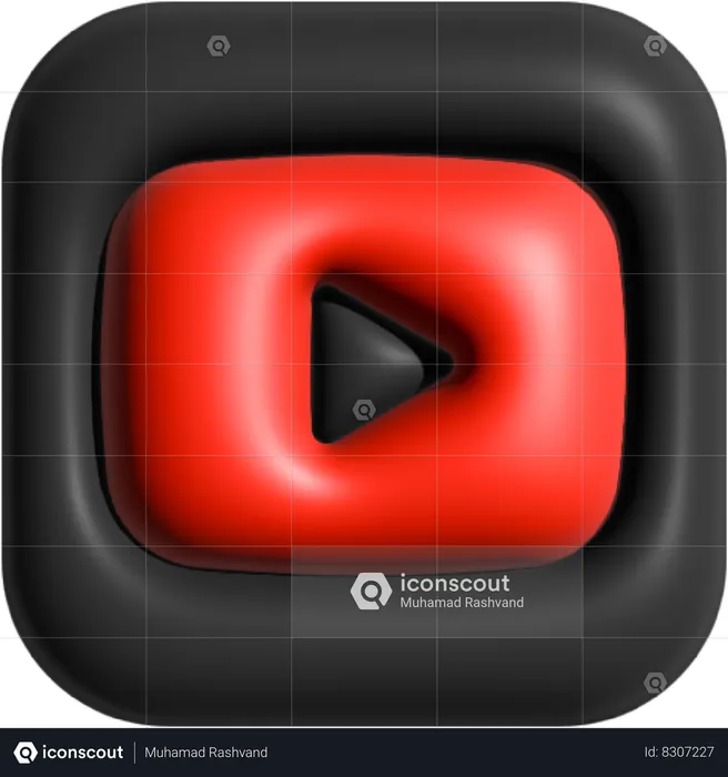 Youtube  3D Icon