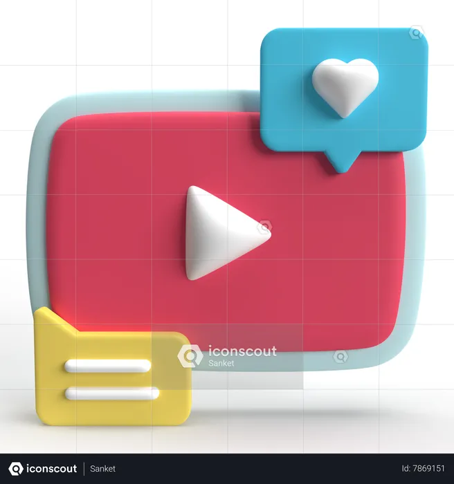 Youtube  3D Icon