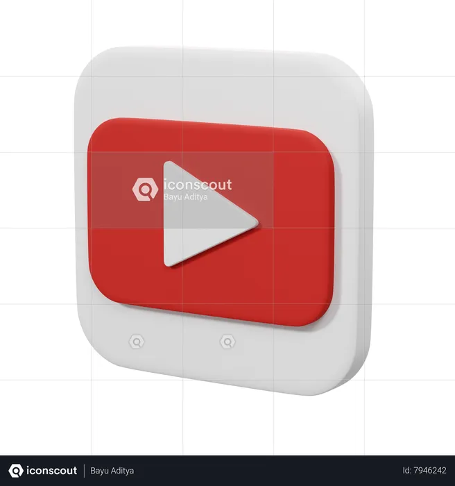 Youtube Logo 3D Icon