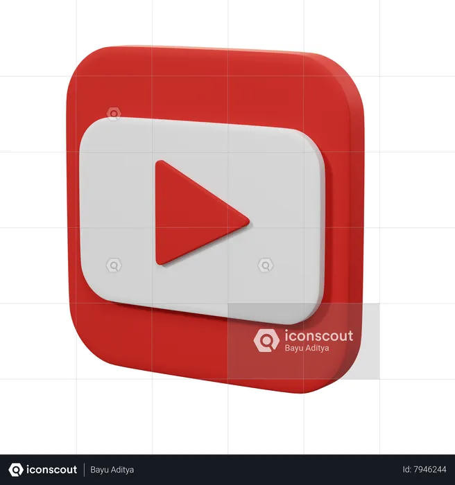 Youtube Logo 3D Icon