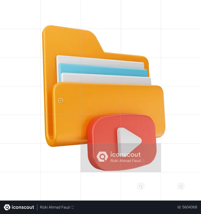 Youtube Folder  3D Icon