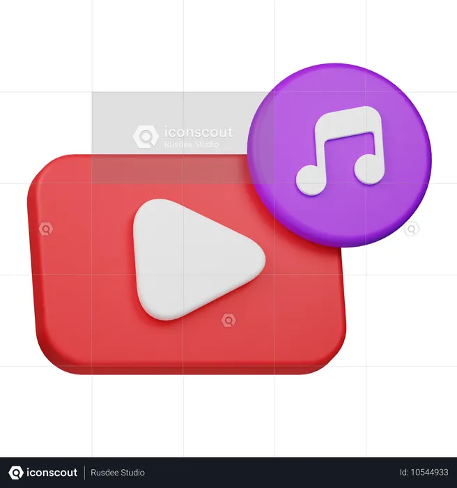 Youtube Music  3D Icon