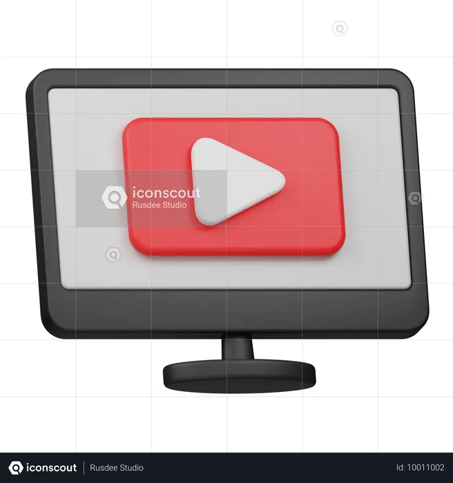 YouTube プレーヤー  3D Icon