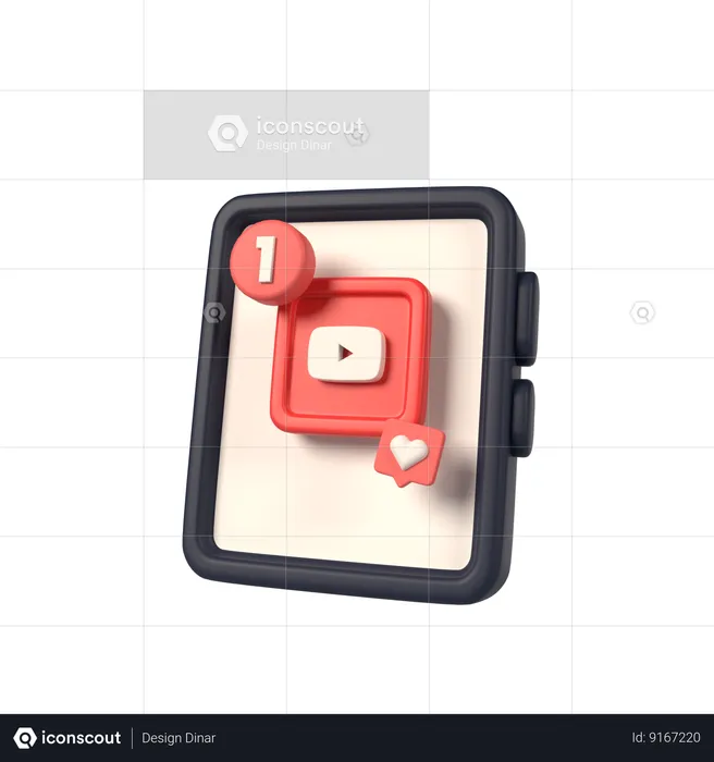 Youtube With Hanphone Logo 3D Icon
