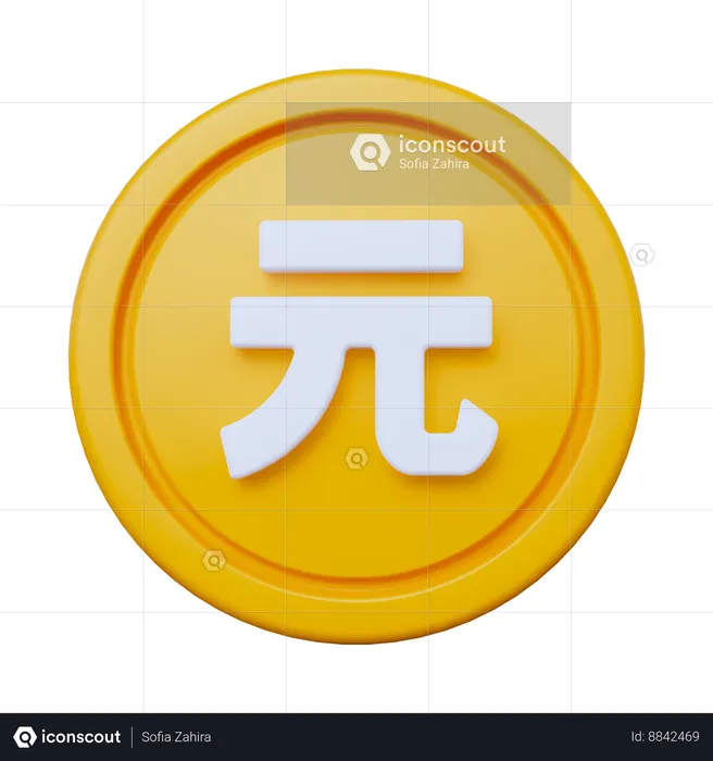 Pièce de yuan  3D Icon