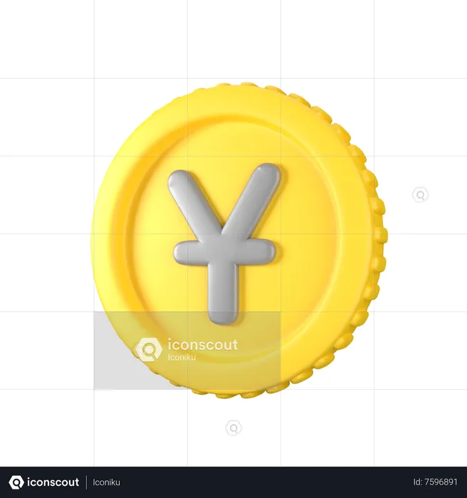 Pièce de yuan  3D Icon