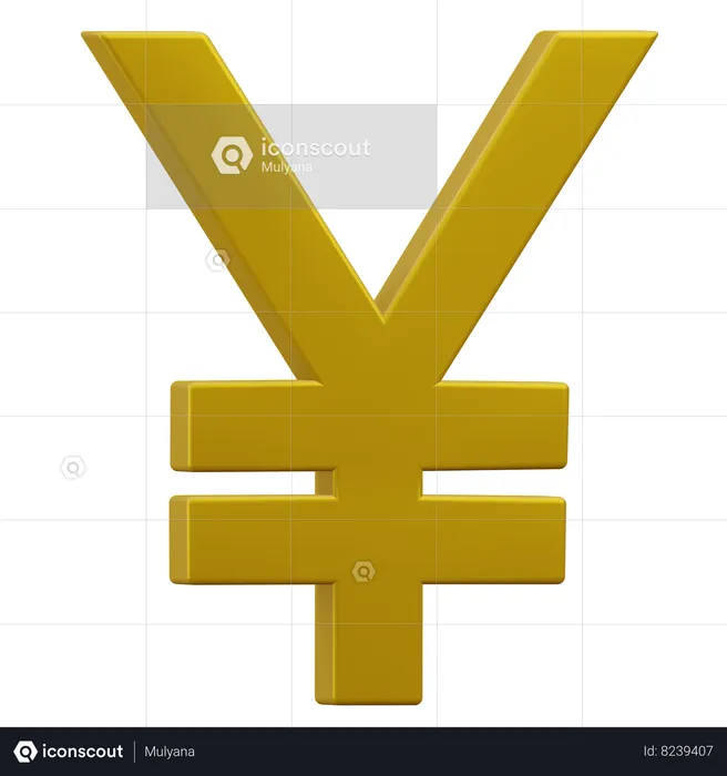 Yuan Currency  3D Icon