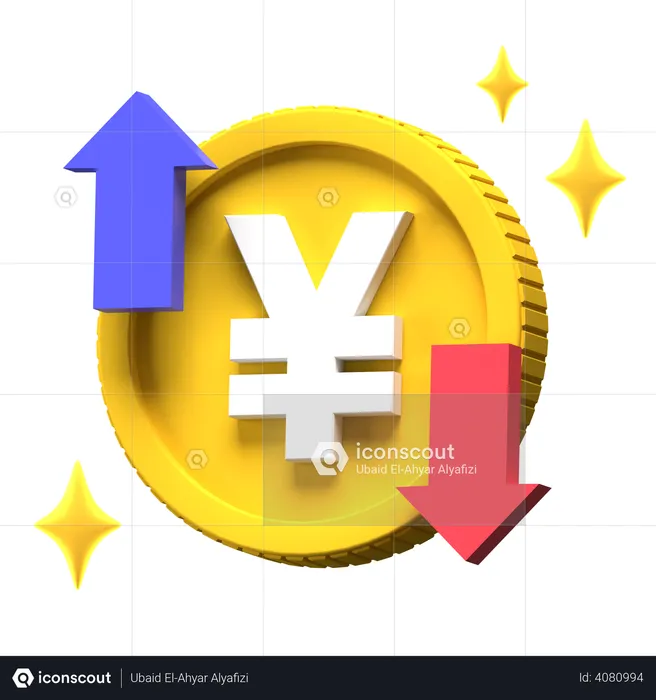 Yuan Trading  3D Illustration