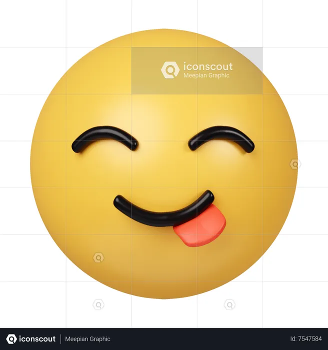 Yummy Emoji 3D Icon