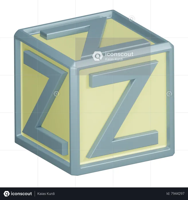 Z Alphabet Letter  3D Icon