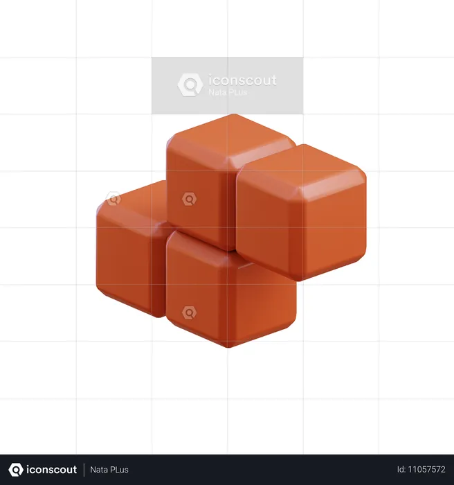 Z-förmiger Zickzack-Tetris-Block9  3D Icon