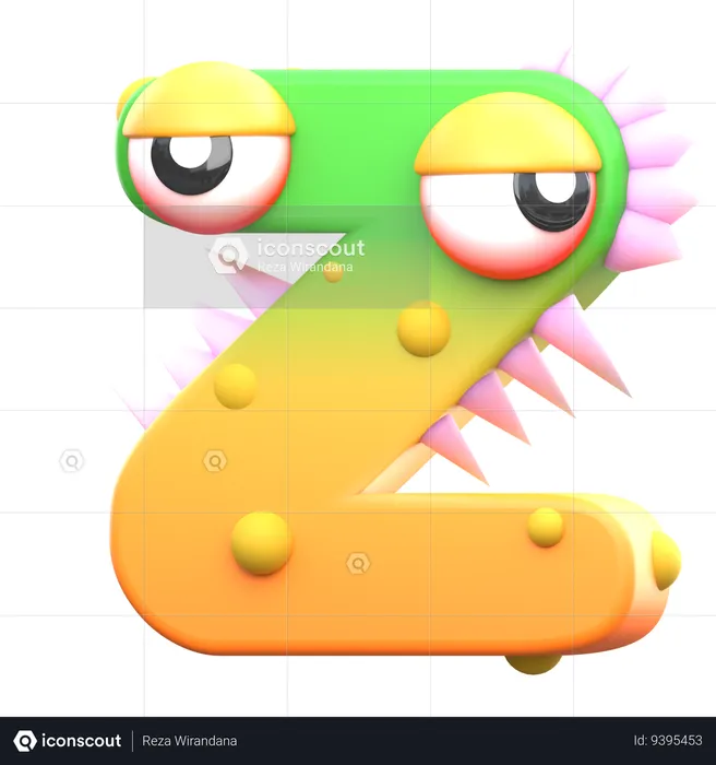 Z Monster Alphabet  3D Icon