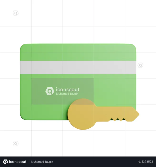 Zahlungskartenschlüssel  3D Icon