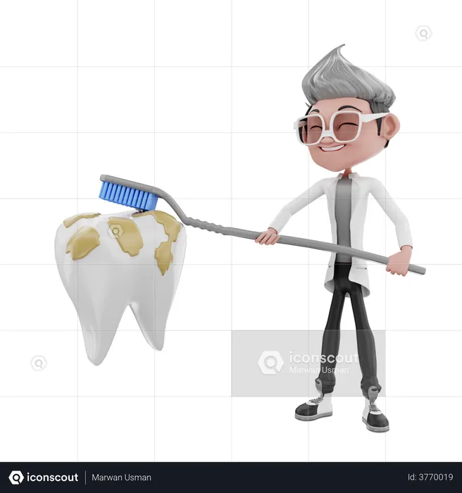 Zahnarzt Arzt Zähneputzen  3D Icon