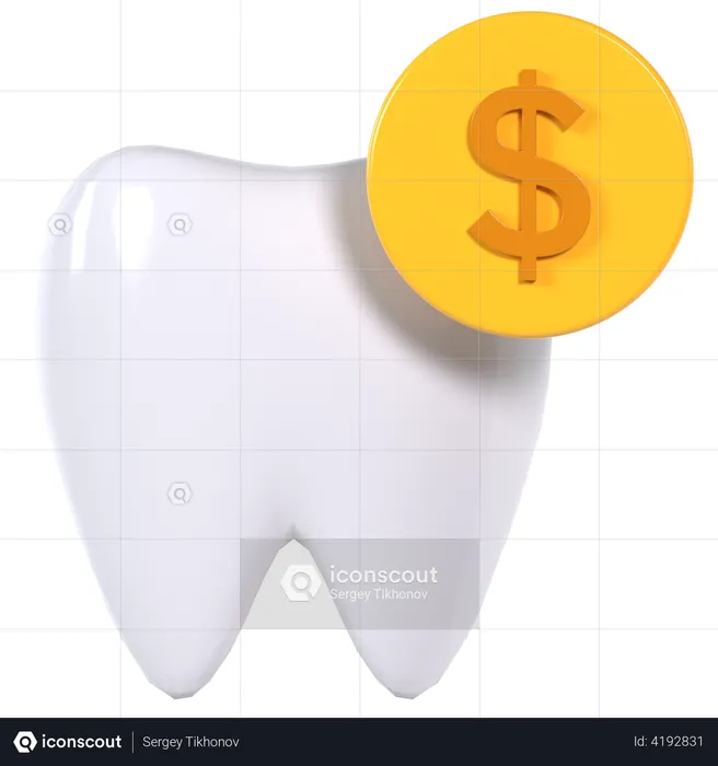 Zahnarztrechnung  3D Illustration