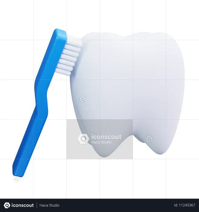 Zahnhygiene  3D Icon