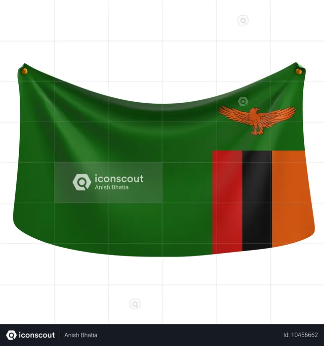 Zambia Flag 3D Icon