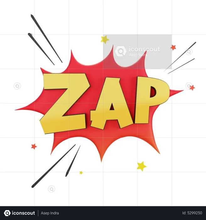 Zap  3D Sticker