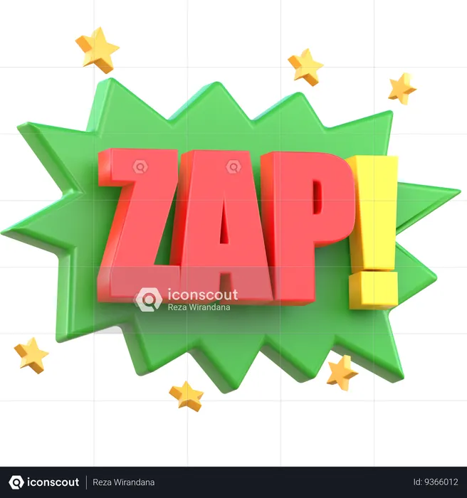 Adesivo zap  3D Sticker