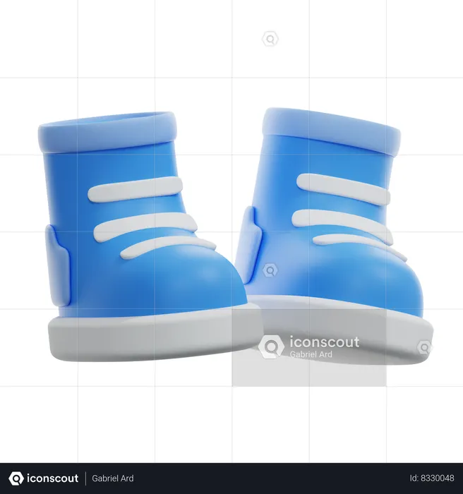 Zapatos de invierno  3D Icon