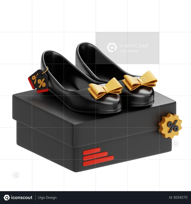 Venta de zapatos planos  3D Icon