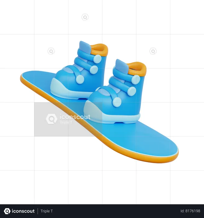 Zapatos de snowboard  3D Icon