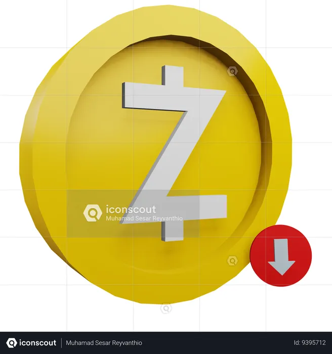 Zcash  3D Icon