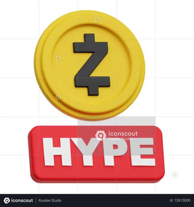 Zcash Hype  3D Icon