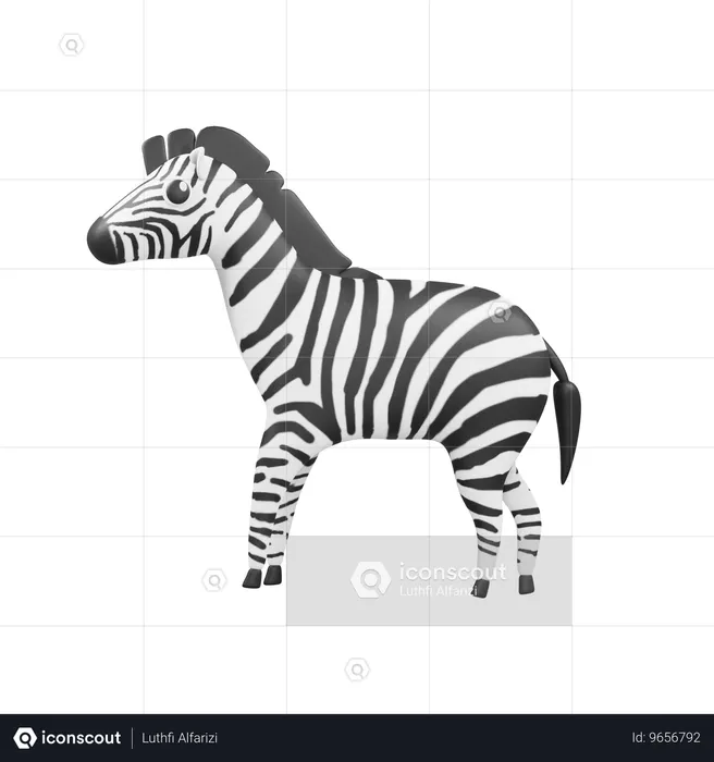 Zebra  3D Icon