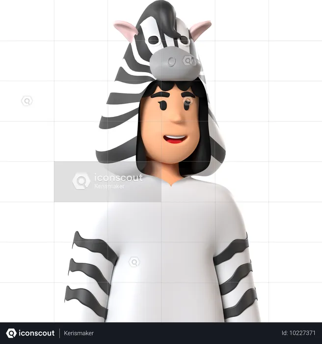 Zebra  3D Icon