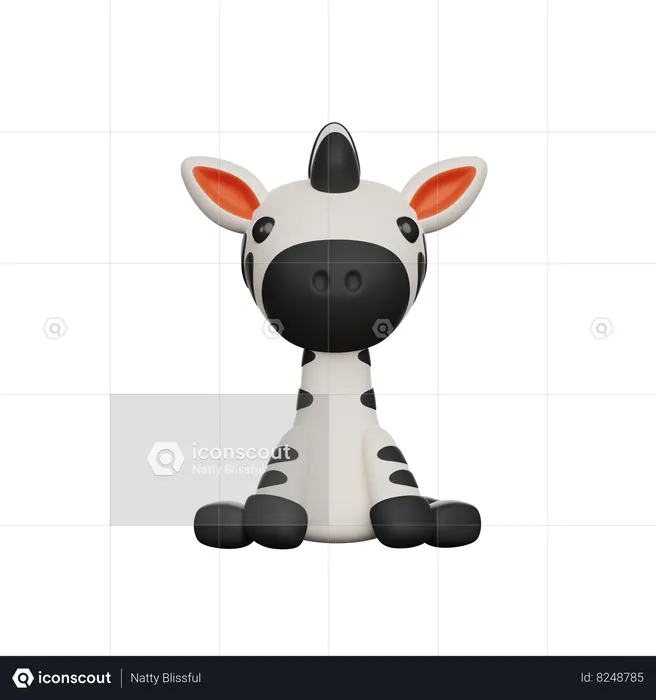 Zebra  3D Icon