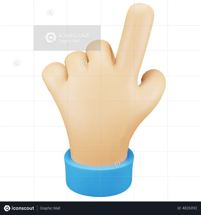 Zeigende Handbewegung Emoji 3D Icon